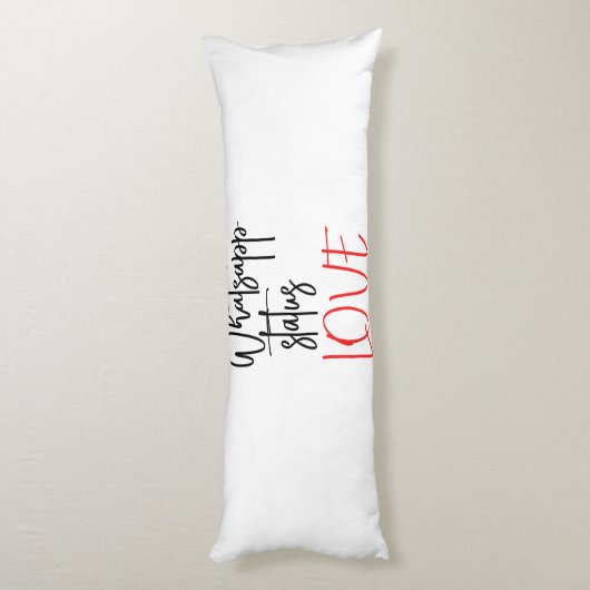 WHATSAPP STATUS LIEBE! SEITENSCHLÄFERKISSEN (Rückseite (Vertikal))