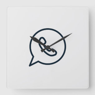 whatsapp-whats-whatsapp-icon quadratische wanduhr