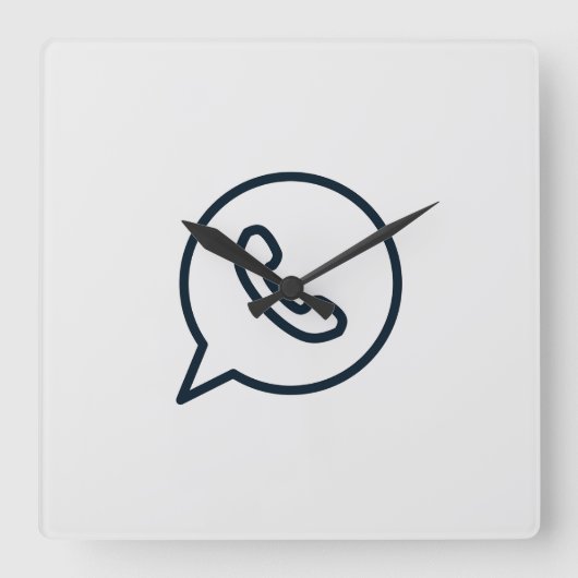 whatsapp-whats-whatsapp-icon quadratische wanduhr (Vorderseite)