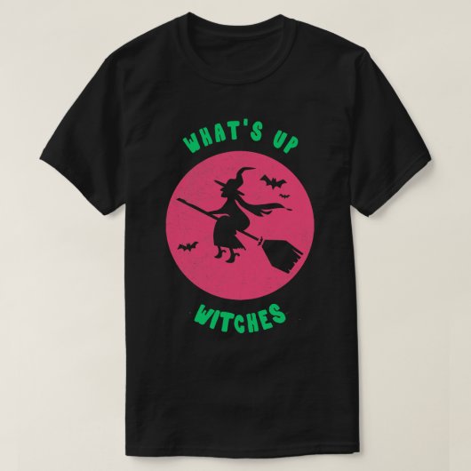 Whatup Hexen Funny Witch Halloween Par T-Shirt (Design vorne)