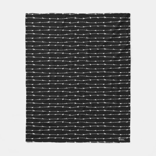 WHC - Stacheldraht-Fleece-Decke Fleecedecke (Vorderseite)