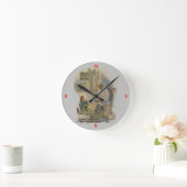 Wheat Advertising Art Clock #24 Runde Wanduhr (Zuhause)