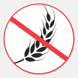 Wheat Allergy Celiac Coeliac Classic Round Sticker