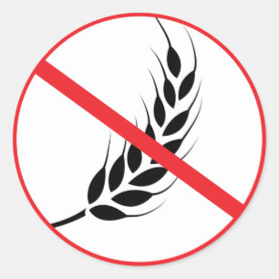 Wheat Allergy Celiac Coeliac Classic Round Sticker