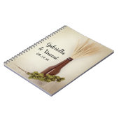 Wheat and Hops Brewery Wedding Guest Book Notizblock (Linke Seite)