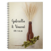 Wheat and Hops Brewery Wedding Guest Book Notizblock (Vorderseite)
