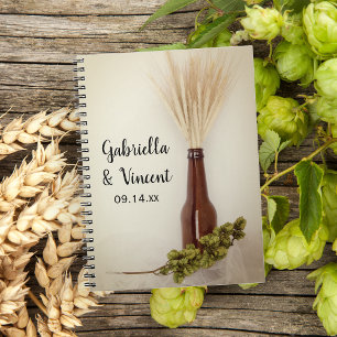 Wheat and Hops Brewery Wedding Guest Book Notizblock