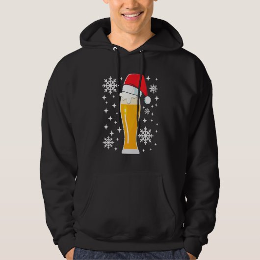 Wheat Beer Wheat Beer with Christmas Hat Beer Dr Hoodie (Vorderseite)