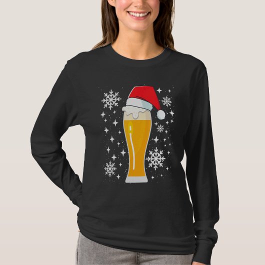 Wheat Beer Wheat Beer with Christmas Hat Beer Dri T-Shirt (Vorderseite)