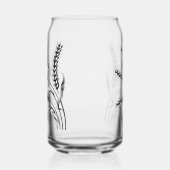 Wheat Ears Etched Wedding Glasses Dosenglas (Rechts)