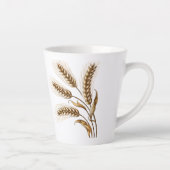 Wheat Ears Latte Mug – Rustic Farmhouse Coffee Cup Milchtasse (Rechts)