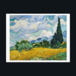 "WHEAT FELD with CYPRESSES" 1889 VON VAN GOGH Postkarte<br><div class="desc">"WEIZFELD MIT ZYPERN" 1889 VON VINCENT VAN GOGH POSTCARDY AUS DER ERHEBUNG DES MWB-MUSEUMS</div>