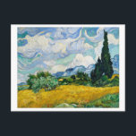 "WHEAT FELD with CYPRESSES" 1889 VON VAN GOGH Postkarte<br><div class="desc">"WEIZFELD MIT ZYPERN" 1889 VON VINCENT VAN GOGH POSTCARDY AUS DER ERHEBUNG DES MWB-MUSEUMS</div>
