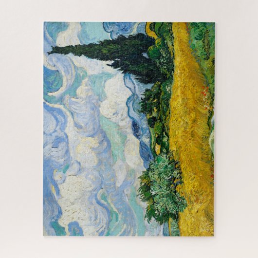 "WHEAT FELD with CYPRESSES" VON VAN GOGH AUF PUZZL Puzzle (Vertikal)