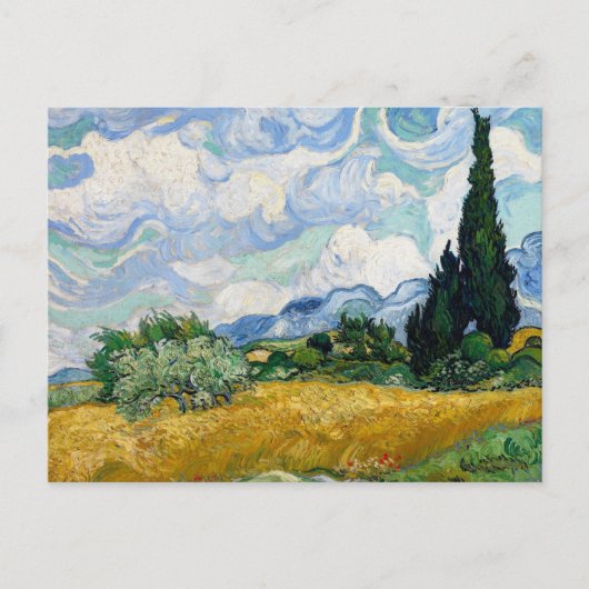 Wheat Field Cypresses Vincent van Gogh Postkarte (Vorderseite)