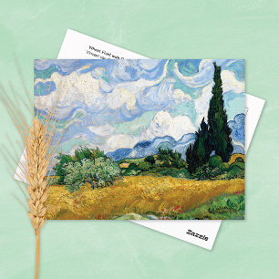 Wheat Field Cypresses Vincent van Gogh Postkarte