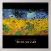 Wheat Field with Crows by van Gogh Poster Print (Vorne)
