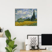 Wheat Field with Cypresses by Vincent van Gogh Poster (Heimbüro)