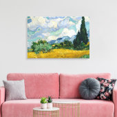 Wheat Field with Cypresses Canvas Prints Leinwanddruck (Insitu (Wohnzimmer))