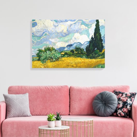 Wheat Field with Cypresses Canvas Prints Leinwanddruck (Insitu (Wohnzimmer))