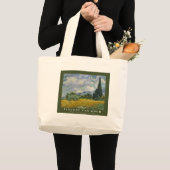 Wheat Field with Cypresses Green Jumbo Stoffbeutel (Vorderseite (Produkt))