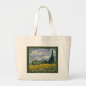 Wheat Field with Cypresses Green Jumbo Stoffbeutel (Vorne)