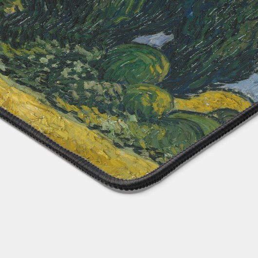Wheat Field with Cypresses, Oil Painting, Van Gogh Schreibtischunterlage (Ecke)