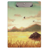 Wheat fields at sunrise klemmbrett (Vorderseite)