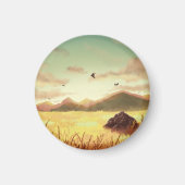 Wheat fields at sunrise magnet (Vorne)