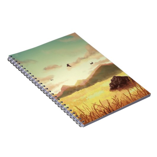 Wheat fields at sunrise notizblock (Rechte Seite)