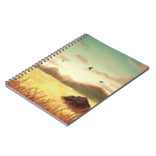 Wheat fields at sunrise notizblock (Linke Seite)