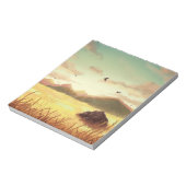 Wheat fields at sunrise notizblock (Rotiert)