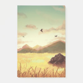 Wheat fields at sunrise post-it klebezettel