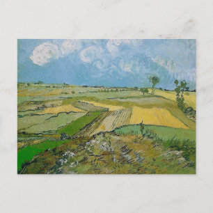 Wheat Fields Auvers Clouded Sky Van Gogh Fine Art Postkarte