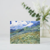 Wheat Fields Mountains Vincent van Gogh Postkarte (Stehend Vorderseite)