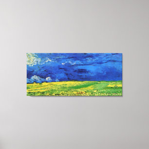 Wheat Fields Under Clouded Sky Van Gogh Leinwanddruck