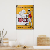 Wheat Flakes, Vintages Emailschild. Poster (Küche)