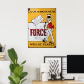 Wheat Flakes, Vintages Emailschild. Poster (Heimbüro)