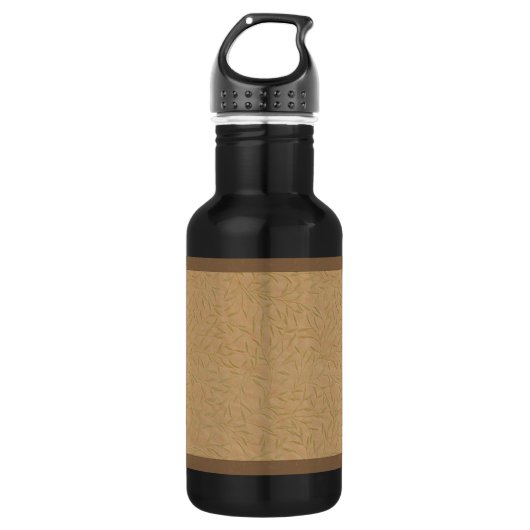 Wheat Gold Embossed Leaf Reben Trinkflasche (Vorderseite)