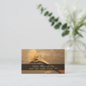 Wheat Grains Bakery Patisserie Food business card Visitenkarte (Stehend Vorderseite)