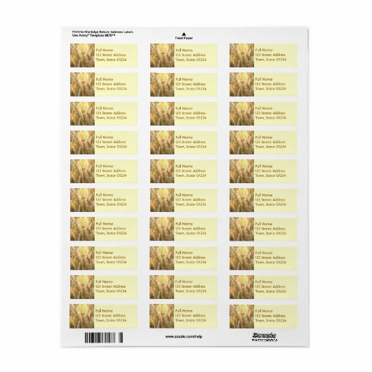 Wheat Mailing Labels (Vorne)