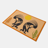 Wheat Springtime Kokopelli Doormat Fußmatte (Schrägansicht)