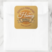 Wheat Stalk Custom Honey Jar Labels Quadratischer Aufkleber (Tasche)