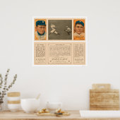 Wheat Strikes out Dodgers Baseball 1912 Poster (Küche)