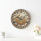 Wheat Wall Clock | Farmhouse Decor  Große Wanduhr (Zuhause)