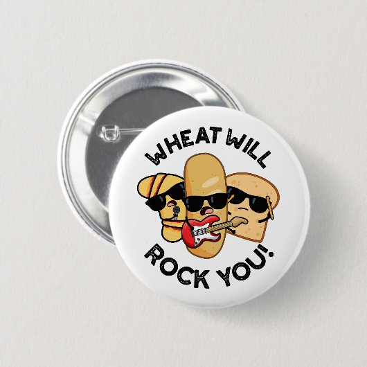 Wheat wird dich mit lustigen Nahrungskanonen stürz Button (Vorne & Hinten)