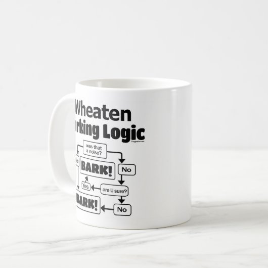 Wheaten Barking Logic Kaffeetasse (Vorderseite Links)