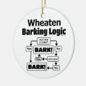 Wheaten Barking Logic Keramik Ornament (Links)