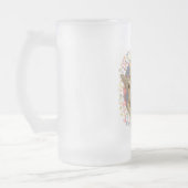 Wheaten & Black Scott auf Tartan Mattglas Bierglas (Links)