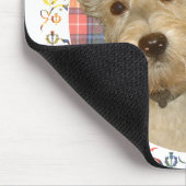 Wheaten & Black Scott auf Tartan Mousepad (Ecke)